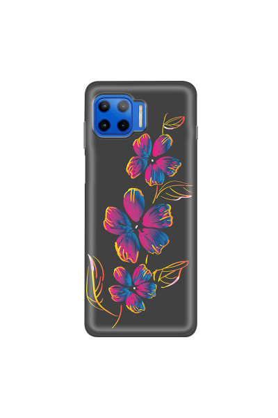 MOTOROLA by LENOVO - Moto G 5G Plus - Soft Clear Case - Spring Flowers In The Dark