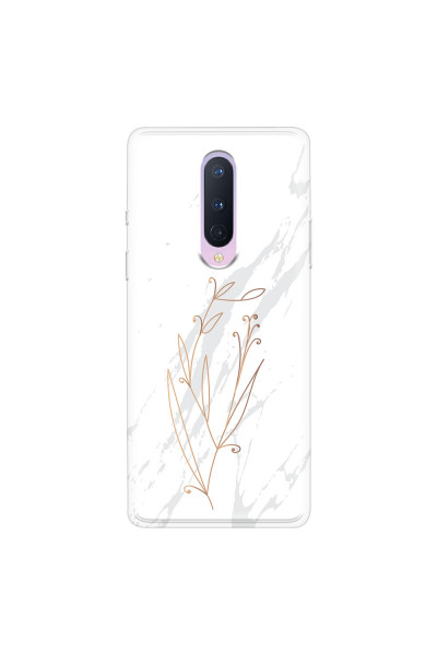 ONEPLUS - OnePlus 8 - Soft Clear Case - White Marble Flowers