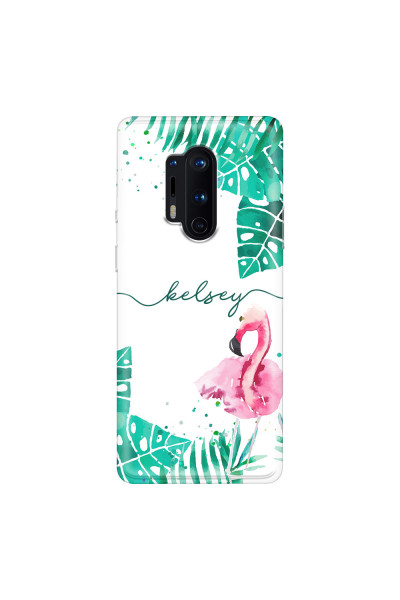 ONEPLUS - OnePlus 8 Pro - Soft Clear Case - Flamingo Watercolor