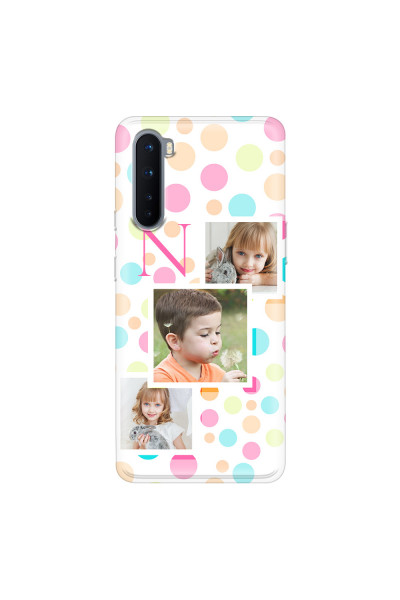 ONEPLUS - OnePlus Nord - Soft Clear Case - Cute Dots Initial