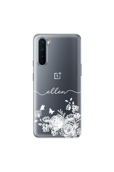 ONEPLUS - OnePlus Nord - Soft Clear Case - Handwritten White Lace