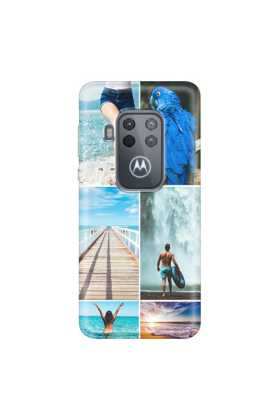 MOTOROLA by LENOVO - Moto One Zoom - Soft Clear Case - Collage of 6