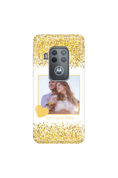 MOTOROLA by LENOVO - Moto One Zoom - Soft Clear Case - Gold Memories
