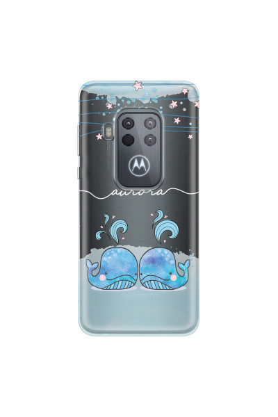 MOTOROLA by LENOVO - Moto One Zoom - Soft Clear Case - Little Whales White