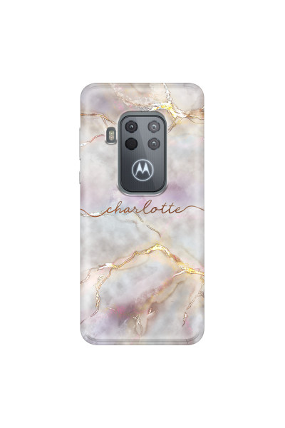 MOTOROLA by LENOVO - Moto One Zoom - Soft Clear Case - Marble Rootage