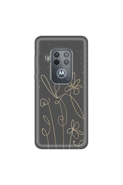 MOTOROLA by LENOVO - Moto One Zoom - Soft Clear Case - Midnight Flowers