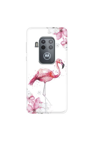 MOTOROLA by LENOVO - Moto One Zoom - Soft Clear Case - Pink Tropes