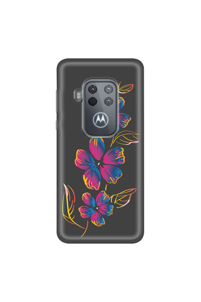 MOTOROLA by LENOVO - Moto One Zoom - Soft Clear Case - Spring Flowers In The Dark