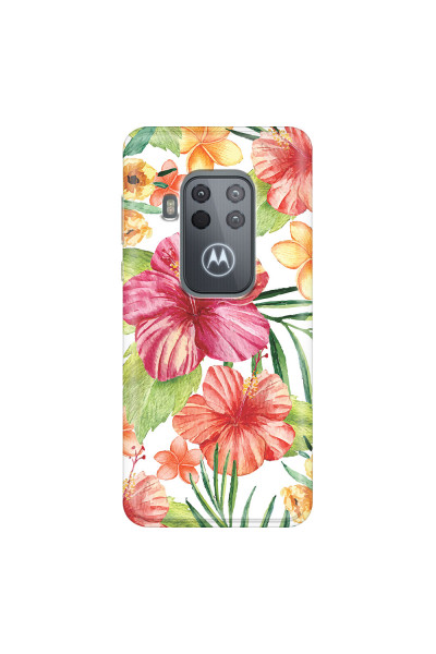 MOTOROLA by LENOVO - Moto One Zoom - Soft Clear Case - Tropical Vibes