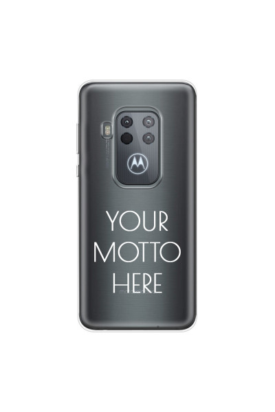 MOTOROLA by LENOVO - Moto One Zoom - Soft Clear Case - Your Motto Here