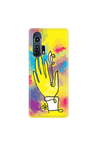 MOTOROLA by LENOVO - Moto Edge Plus - Soft Clear Case - Abstract Hand Paint