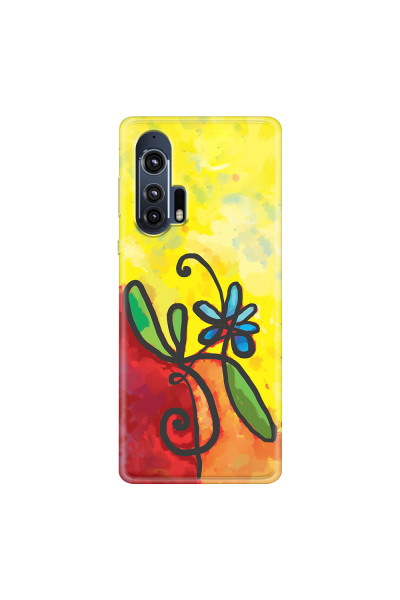 MOTOROLA by LENOVO - Moto Edge Plus - Soft Clear Case - Flower in Picasso Style