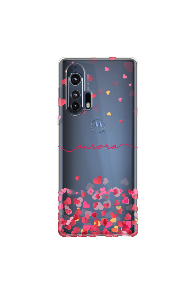 MOTOROLA by LENOVO - Moto Edge Plus - Soft Clear Case - Scattered Hearts