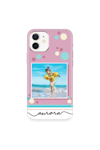 APPLE - iPhone 12 - Soft Clear Case - Cute Dots Photo Case