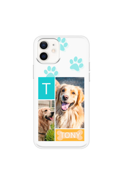 APPLE - iPhone 12 - Soft Clear Case - Dog Collage