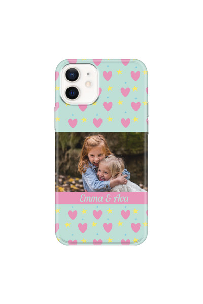 APPLE - iPhone 12 - Soft Clear Case - Heart Shaped Photo