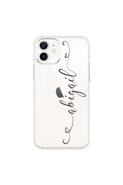 APPLE - iPhone 12 - Soft Clear Case - Hearts Handwritten Black