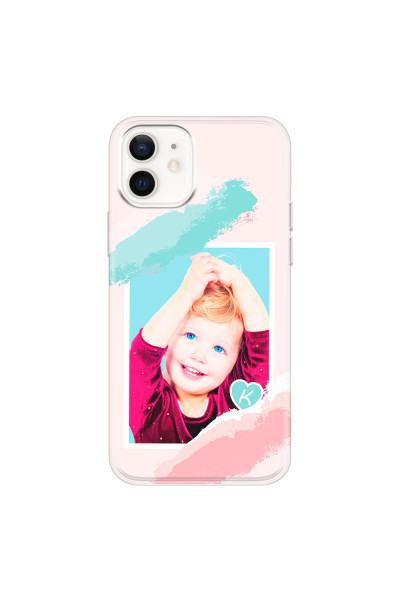 APPLE - iPhone 12 - Soft Clear Case - Kids Initial Photo