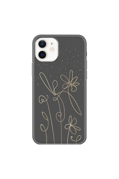 APPLE - iPhone 12 - Soft Clear Case - Midnight Flowers