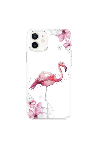 APPLE - iPhone 12 - Soft Clear Case - Pink Tropes