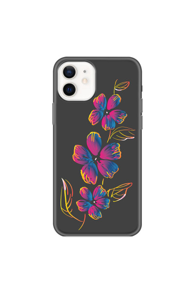 APPLE - iPhone 12 - Soft Clear Case - Spring Flowers In The Dark