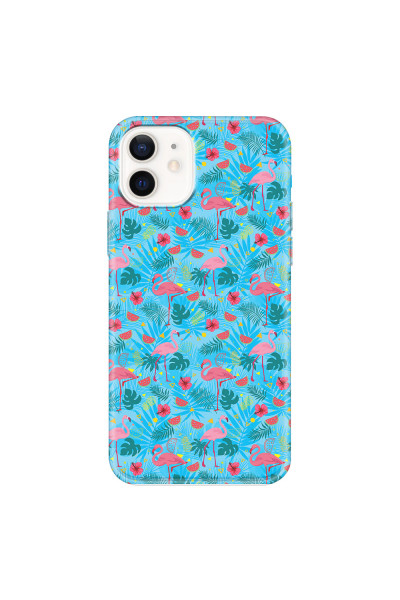 APPLE - iPhone 12 - Soft Clear Case - Tropical Flamingo IV