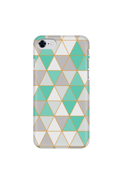 APPLE - iPhone SE 2020 - 3D Snap Case - Green Triangle Pattern