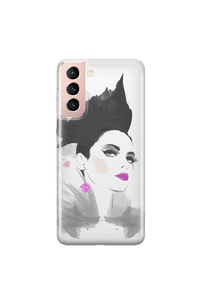 SAMSUNG - Galaxy S21 - Soft Clear Case - Pink Lips