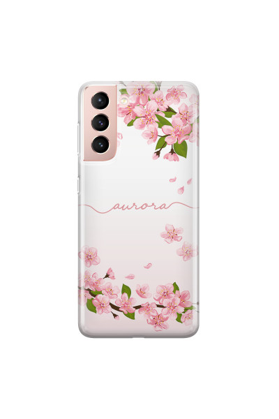 SAMSUNG - Galaxy S21 - Soft Clear Case - Sakura Handwritten