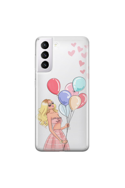 SAMSUNG - Galaxy S21 Plus - Soft Clear Case - Balloon Party