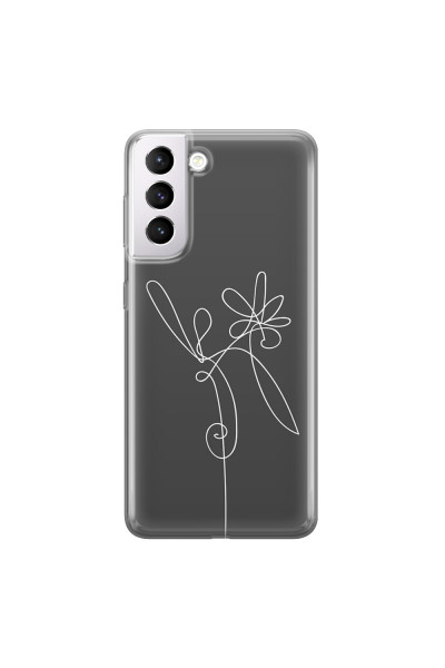SAMSUNG - Galaxy S21 Plus - Soft Clear Case - Flower In The Dark