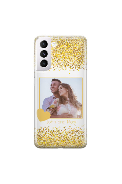 SAMSUNG - Galaxy S21 Plus - Soft Clear Case - Gold Memories