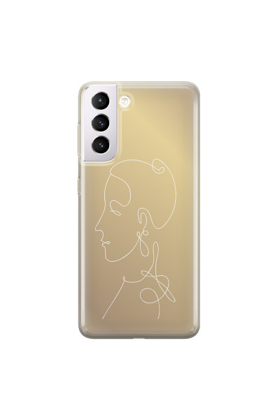 SAMSUNG - Galaxy S21 Plus - Soft Clear Case - Golden Lady