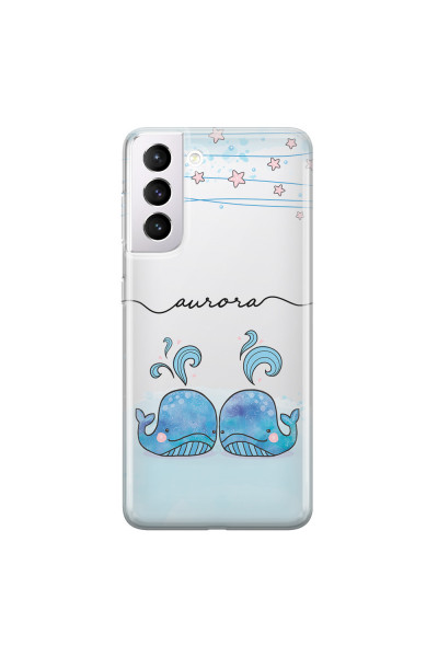 SAMSUNG - Galaxy S21 Plus - Soft Clear Case - Little Whales
