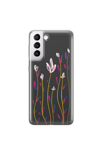 SAMSUNG - Galaxy S21 Plus - Soft Clear Case - Pink Tulips