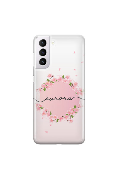 SAMSUNG - Galaxy S21 Plus - Soft Clear Case - Sakura Handwritten Circle