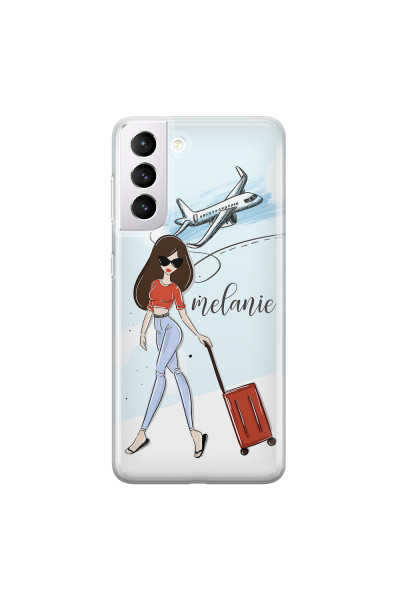 SAMSUNG - Galaxy S21 Plus - Soft Clear Case - Travelers Duo Brunette