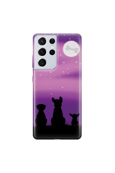 SAMSUNG - Galaxy S21 Ultra - Soft Clear Case - Dog's Desire Violet Sky
