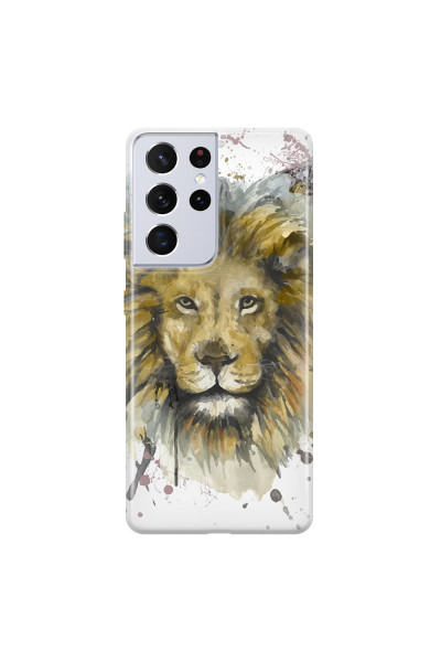 SAMSUNG - Galaxy S21 Ultra - Soft Clear Case - Lion