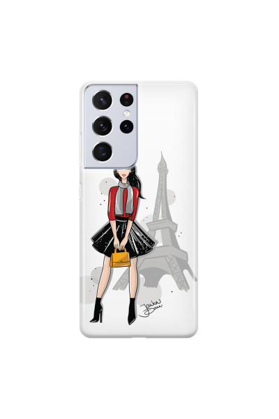 SAMSUNG - Galaxy S21 Ultra - Soft Clear Case - Paris With Love