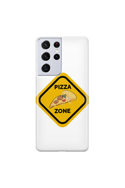 SAMSUNG - Galaxy S21 Ultra - Soft Clear Case - Pizza Zone Phone Case