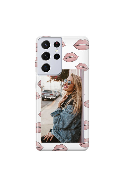 SAMSUNG - Galaxy S21 Ultra - Soft Clear Case - Teenage Kiss Phone Case