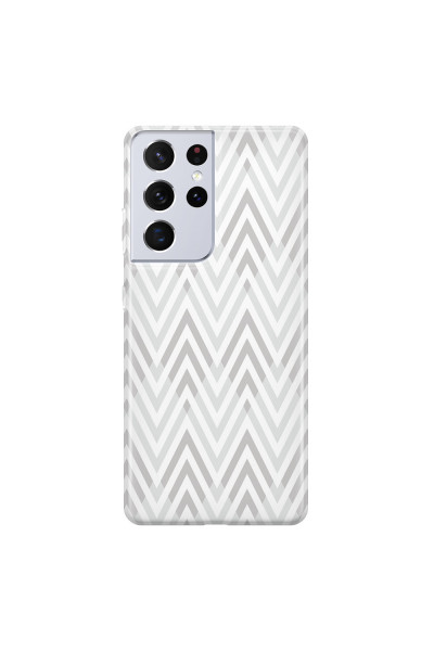 SAMSUNG - Galaxy S21 Ultra - Soft Clear Case - Zig Zag Patterns