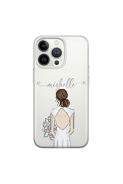 APPLE - iPhone 13 Pro Max - Soft Clear Case - Bride To Be Brunette II. Dark