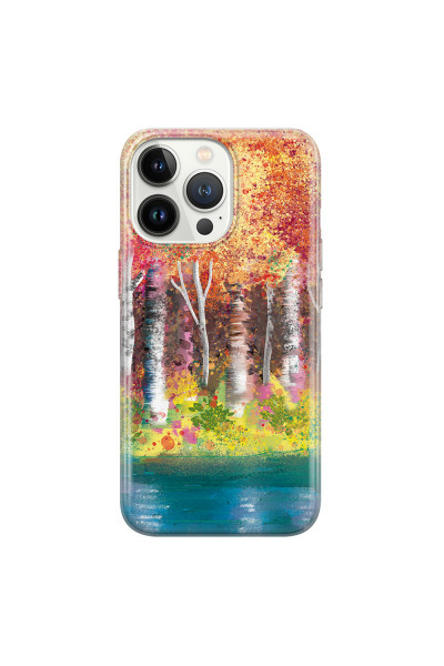APPLE - iPhone 13 Pro Max - Soft Clear Case - Calm Birch Trees