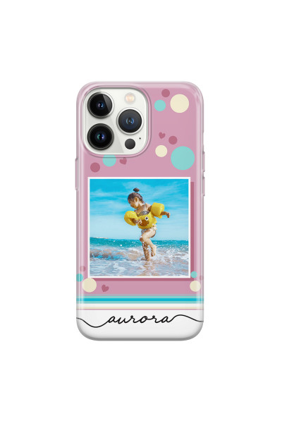 APPLE - iPhone 13 Pro Max - Soft Clear Case - Cute Dots Photo Case