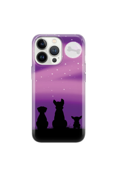 APPLE - iPhone 13 Pro Max - Soft Clear Case - Dog's Desire Violet Sky