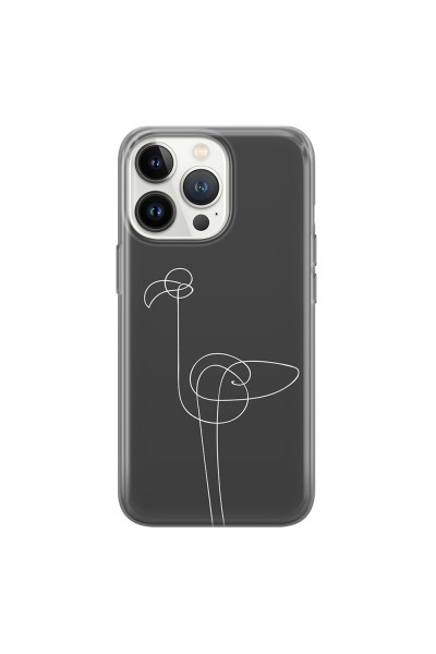 APPLE - iPhone 13 Pro Max - Soft Clear Case - Flamingo Drawing