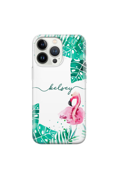 APPLE - iPhone 13 Pro Max - Soft Clear Case - Flamingo Watercolor