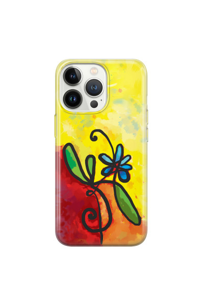 APPLE - iPhone 13 Pro Max - Soft Clear Case - Flower in Picasso Style